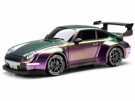 RC Drift Auto 1:24 Chameleon Kleur – 4WD Driftwagen met 2 Sets Banden, LED Verlichting, Proportionele Besturing & USB Oplaadbaar。