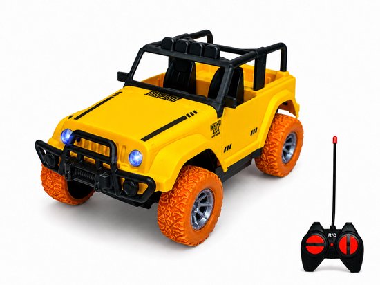 Extreme Sport Car - Rc auto - Afstand bestuurbaar - 4 kanaal - Yellow - Incl. Oplaadbaar Accu + USB lader