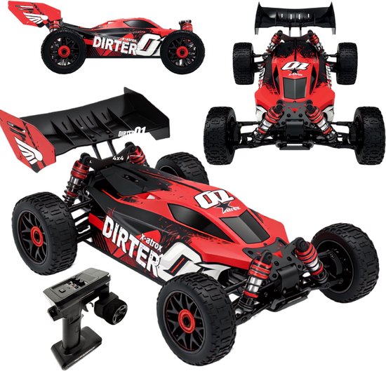 Overmax X-Atrox RC Auto 4x4 – Stadium Truck 1:14 – Tot 50 km/u – RTR Ready to Run – Li-Po 7,4V 1800 mAh – Aluminium Chassis – Hydraulische Schokdempers – Bereik 100 m – RC550 Motor – Offroad Radiografische Auto