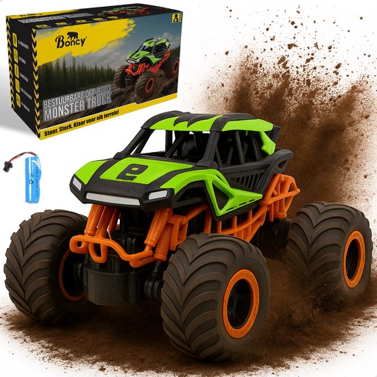 Boncy® Bestuurbare RC Auto Offroad - Monstertruck Car - Jongens Meisje Volwassenen - Monster Truck Robot Speelgoed Binnen & Buiten - Afstandbestuurbaar Race Drift Car - Afstandsbestuurbaar Raceauto Accu - Stuntauto - Bestuurbaar Elektrisch Autos