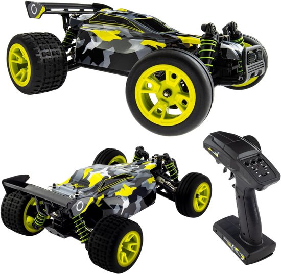 QORA® RC Auto Offroad - RC Auto - Geel/Zwart - 26cm x 20cm x 10cm