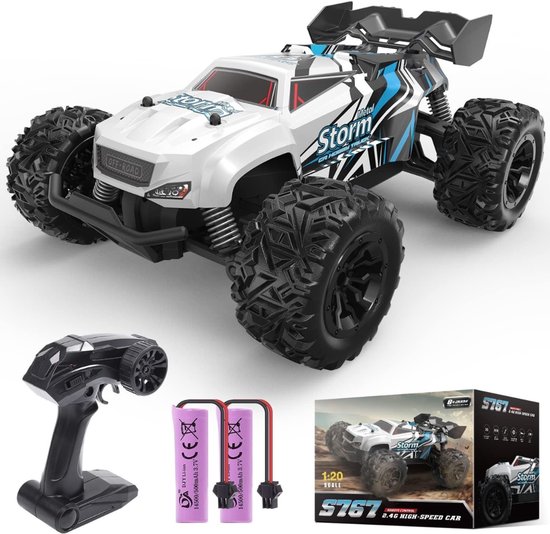 QORA® RC Auto Offroad - RC Auto - Wit - 22cm x 17cm x 10cm