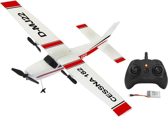 QORA® RC Vliegtuig - Vliegtuig - Wit - ‎39cm x 31cm x 7cm