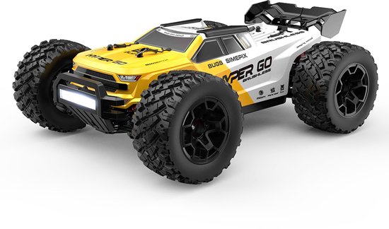 MJX Hyper Go 14207 1/14 Brushless RC Auto 53 km/h – High Speed RC Auto 53 km/h – 2.4GHz Afstandsbediening – 1/14 Brushless Offroad Monster Truck – Inclusief 2 carrosserieën & 2 batterijen