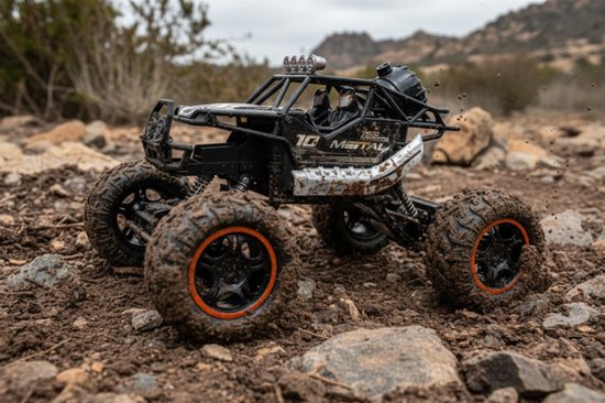 rc car Monster Truck RC Rock Ranger Terreinwagen Oplaadbare radiografisch bestuurbare auto off-road rock crawler, monstertruck met mist, rookspray, speelgoed