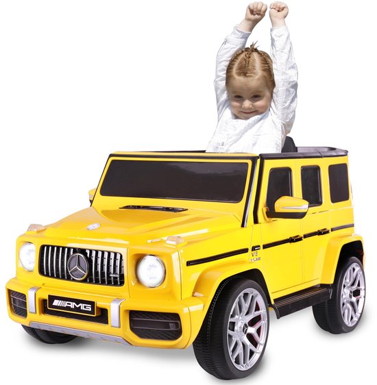 Jamara RC voertuig Auto - 460642 Elektrische Kinderauto Ride-on - Mercedes-AMG G 63 - Geel - 12 V Accu voertuig - Jamara Bestuurbare Auto