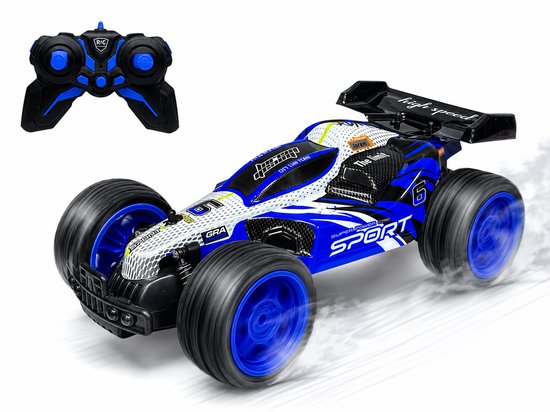 WLS RC Race Buggy - 1:10 - bestuurbare Sport Auto - Oplaadbaar - Blue Off-Road Racer
