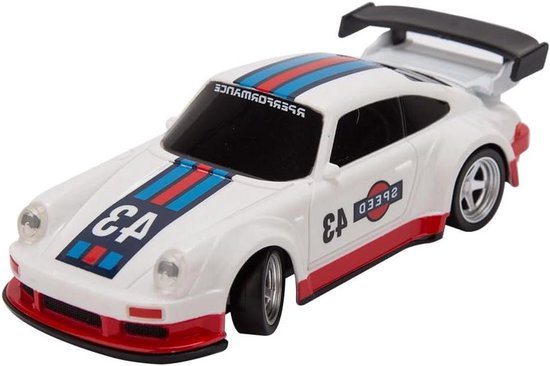 RC Drift Auto - Mini Raceauto - Hobby Ontwikkeling - Gyro Stabiliteit - 1/43 Schaal - Wit Blauw Rood