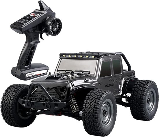 RC Auto - Afstandsbestuurbare Truck - Off-Road Rijden - Simulatie Structuur Ontwerp - 1/16 Schaal - Zwart