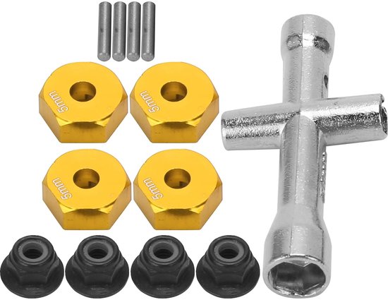 Dailygoods - RC Wiel Hex Adapter voor 1/10 RC Auto - Anti-slip Moer