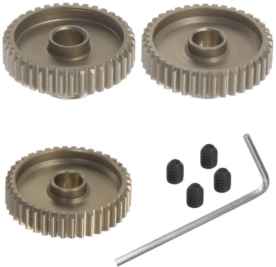 Dailygoods - 3 Stuks 48DP Tandwielset voor RC-auto's en Trucks met Inbussleutel
