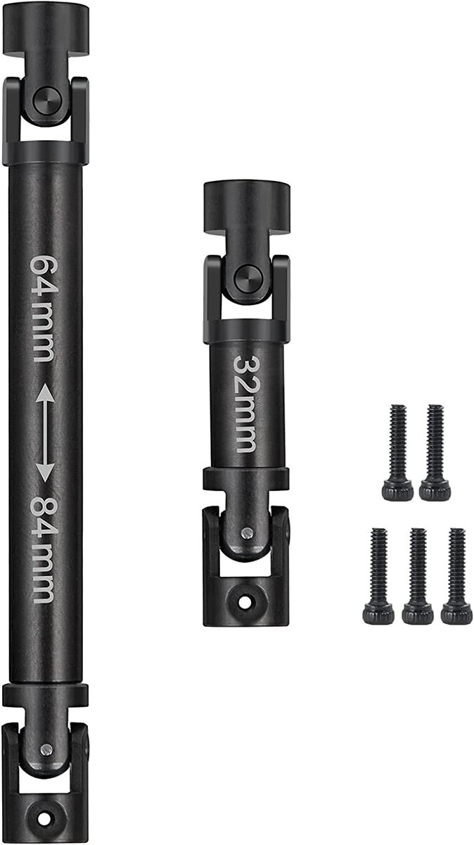 Dailygoods - 1 Paar Metalen Hardstalen Aandrijfassen voor SCX24 RC Auto