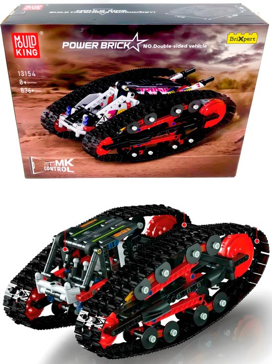 Mould King 13154 - Dubbelzijdige RC auto voor kinderen - Bouwset - 800+ onderdelen - Lego compatibel