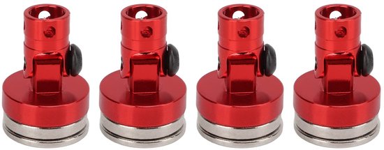 Allecto - RC Magnetische Body Post - Body Shell Mounts - 4PCS - Geschikt voor RC Auto's - Rode kleur - Voor stevige bevestiging - Ideaal voor /8 en...