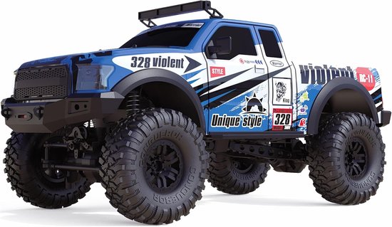 RC Auto - Klim Truck - Buiten Rijden - 4WD Vierwielaandrijving - Schaal 1:10 - Wit
