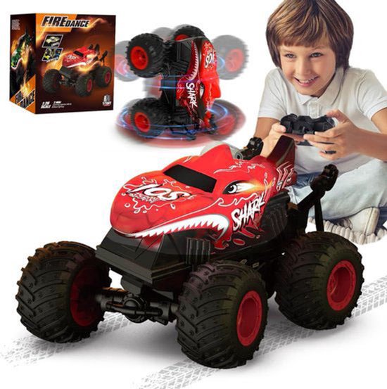 Sogiol® Bestuurbare Auto Kind - RC Stunt Auto 360° Draaibaar - 20 km/u - Met Licht en Geluid - 2.4GHz - 1:20 -rood