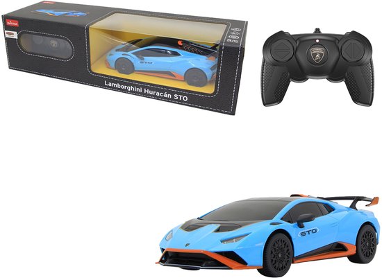 Jamara RC voertuig Auto - 402103 RC Auto - Lamborghini Huracán STO - Blauw - 2,4 GHz RC Model Kant en Klaar - 1:24 Bestuurbare Auto