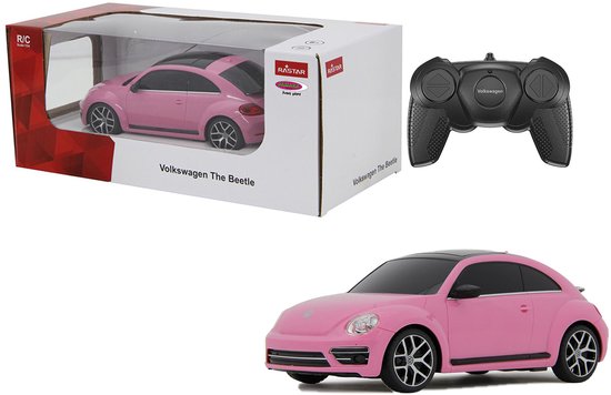 Jamara RC voertuig Auto - 405160 RC Auto - Volkswagen Kever - Roze - 2,4 GHz RC Model Kant en Klaar - 1:24 Bestuurbare Auto