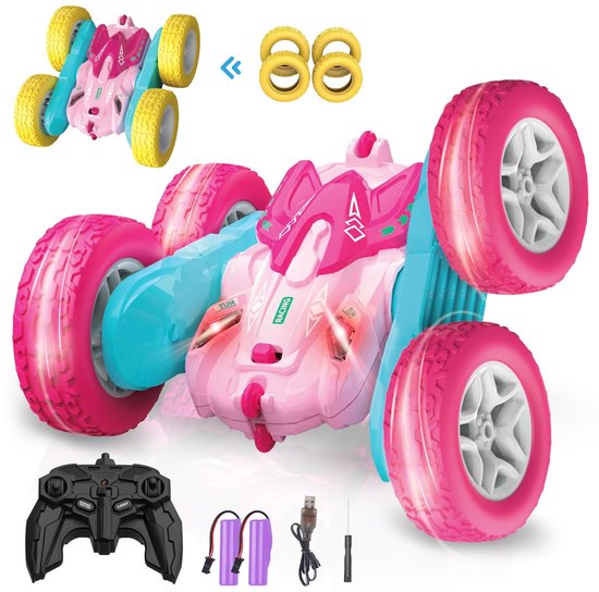 Omgoods - Radiografische Auto voor Kinderen - 4WD Stuntauto met 360° Flip Fun
