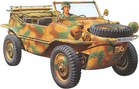 300035224-1:35 WWII pantsergevechtwagen K2s zwemwagen (1) T.166, geel