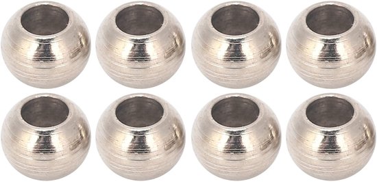 Allecto - RC Schokdempers - 8Pcs - Metaal - Ball Head - Upgrade Onderdelen - Voor 1/10 RC Auto - Geschikt voor hobbygebruik - Kleur: zilver