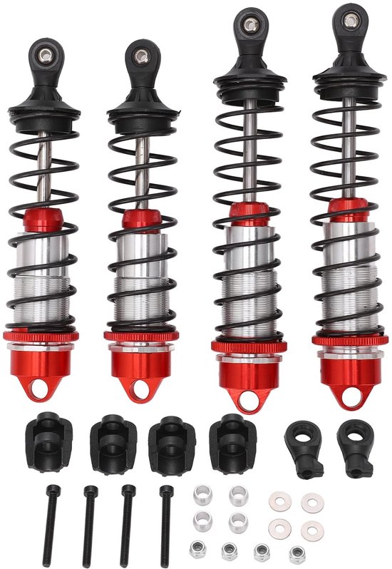 Allecto - RC Autoschokdemper Aluminium Legering voor 1/7 Mojave & 1/8 Kraton - Hoge Sterkte (Rood)