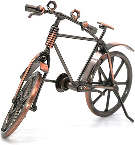 fietsversiering, retro metalen fietsmodelversieringen, op tafel Metalen ornamentenfiets, ornamenten voor fietsliefhebbers