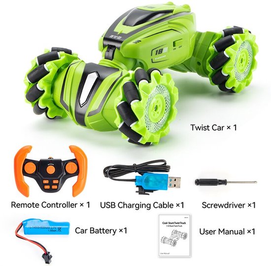 Bextunio RC Stunt Auto 360° Twist-2.4G Afstandsbediening-Offroad Drift Auto-Oplaadbaar-Kinder Speelgoed