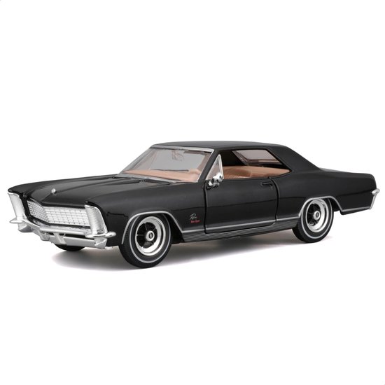 Buick Riviera (1965): modelauto op schaal 1:24, motorkap en deuren beweegbaar, zwart (531214BK)