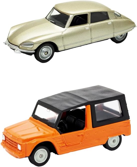 - Kavel van 2 miniatuur autootjes 3 inch: CITROEN DS + MEHARI - WEL11