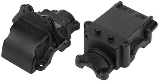 Allecto - RC-versnellingsbakdeksel - Aluminiumlegering - Duurzaam en stijlvol - Zwart - Geschikt voor WLtoys 144001 - Perfect voor modelauto's