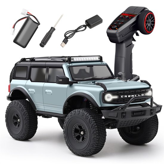 Wltoys 184023 RC Rock Crawler 1:18 4WD – Offroad Crawler met 2-versnellingsbak, Portaalassen, LED-verlichting, RTR, 9 km/u