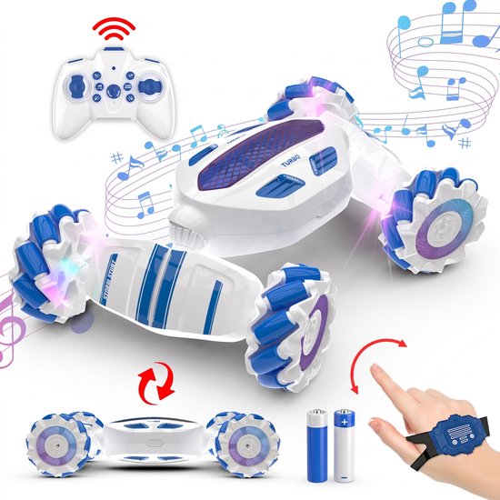 ECTEATOY® Bestuurbare RC Auto - RC Afstandsbestuurbare Raceauto - Auto met gebarenbesturing - 4WD 2,4 GHz- Twee bedieningsmodi - 360° rotatie - RC Voertuigen