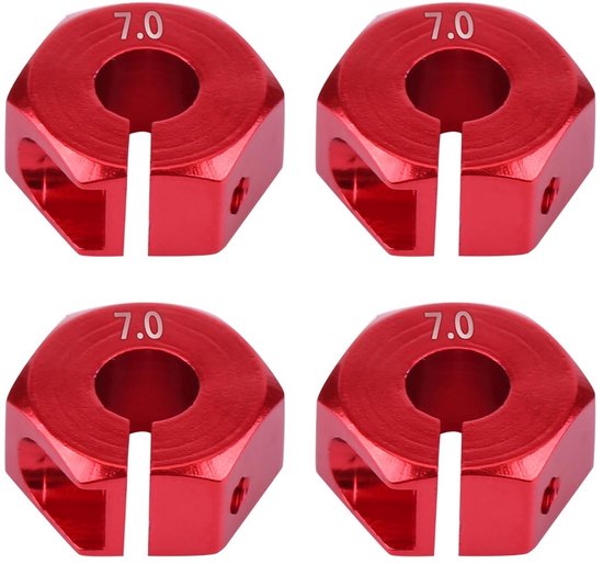 Allecto - VGEBY 12mm Universele RC Wielnaad Adapter voor 1/10 Scale RC Auto - Rood