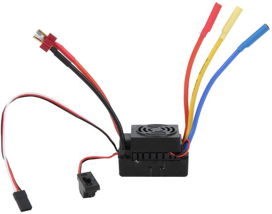 Dailygoods - Dailygoody - 60A Waterdichte Borstelloze Elektrische Snelheidsregelaar - Zwart - Geschikt voor 1/10 RC Automodel - Perfect voor SCX10 - Krach...