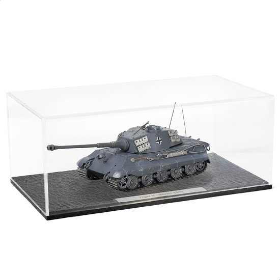 1/72 Schaal Tiger II (Berlijn 1944) Militaire tank Model Klassiek Tweede Wereldoorlog Duits legering metaal Diecast Voertuig Tank Model met Transparante Opbergdoos Gift of Collectie voor