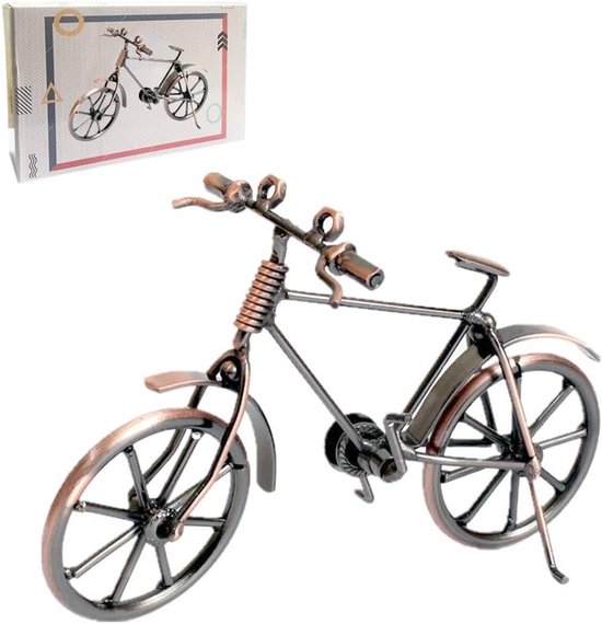 fiets vintage ijzeren kunst fiets metalen deco cadeau fiets model verzamelobject reizen sculptuur decoratie fiets of als grappig cadeau-idee kunstdecoratie ornamenten voor thuiskantoor