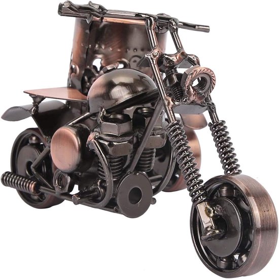Penhouder van metaal, vintage, motorfiets, model penhouder, ornamenten voor kantoor, huis, decoratie, accessoires, idee, decoratie