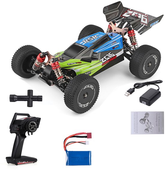 RC Auto - Bestuurbare offroadauto voor buiten - RC afstandsbestuurbare raceauto - Voor binnen en buiten - Radiografisch afstandsbestuurbaar - Auto bestuurbaar - Groen