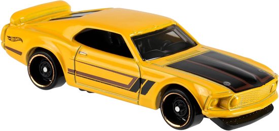 Wheels '69 Ford Mustang Boss 302 3/6, Yellow