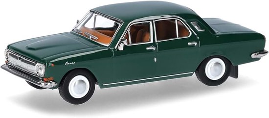 automodel Wolga (GAZ) M24, donkergroen, schaal 1:87, voor diorama, modelbouw, verzamelobject, designed in Germany, kunststof