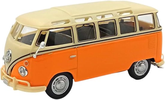 10 - Miniatuurauto, compatibel met Volkswagen Samba, oranje, schaal 1:43 - Cararama 813147