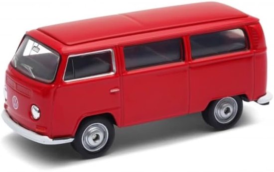 10 - Miniatuurauto, compatibel met Volkswagen Bus T2 Combi 1972, schaal 1:64, 7,5 cm (3 inch), Welly SUP13