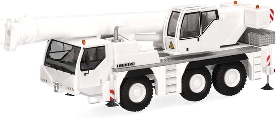 vrachtwagen model Liebherr mobiele kraan LTM 1045 "Liebherr", schaal 1:87, voor diorama, modelbouw, verzamelobject, Made in Germany, kunststof, wit