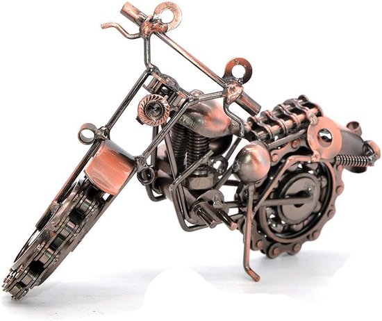 Handgelötetes Motorrad-Modell aus Schmiedeeisen, Metall, Motorrad, für Sammler, Heim-, Schreibtisch-Dekor, metall, Modell 2