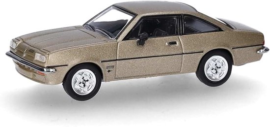 Modelauto Opel Manta B, wit-goud, miniatuur schaal 1:87, verzamelobject, Made in Germany, kunststofmodel