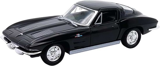 Chevrolet Corvette 1963 modelauto van metaal, speelgoedauto, 4 varianten 94 (zwart)