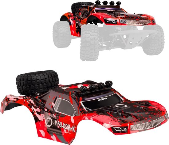 Vervangende RC Auto Body - RC Carrosserie Shell - Personaliseren Voertuig - Snelle Make-Over - 42 cm - Rood