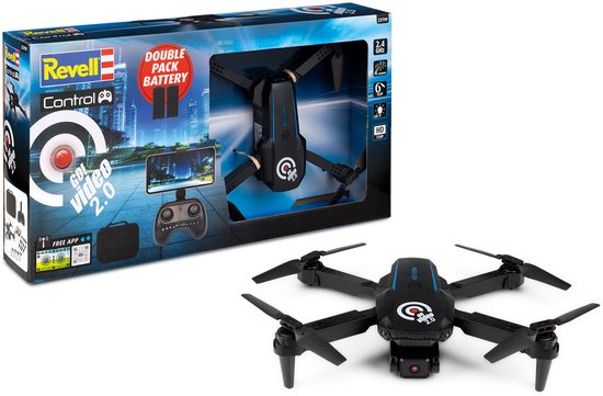 Revell RC voertuig - 23799 RC Drone - Camera Quadrocopter - Go! Video 2.0 - HD-ready Camera - Zwart - 2,4 GHz RC Model Kant en Klaar - Revell