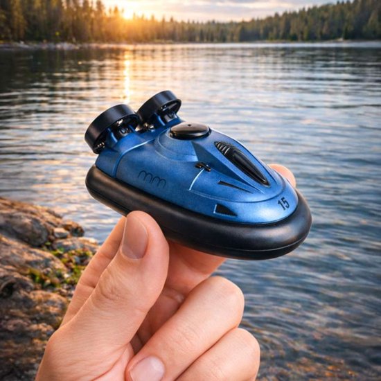 MikaMax Mini RC Hovercraft - Afstandsbestuurbare Water Hovercraft met snel USB Laden in 12 min